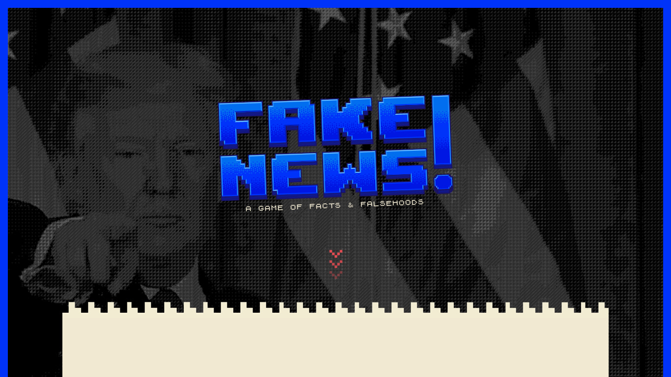 Fake News: The Game Landing page