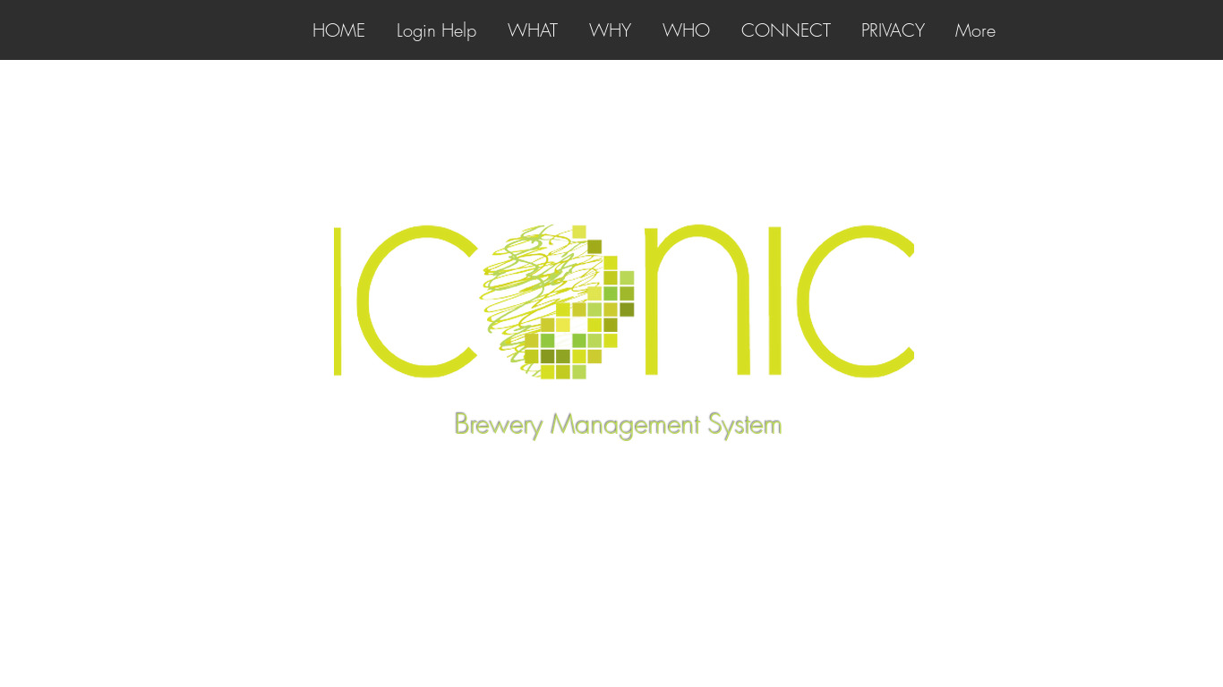 Iconic Brewery Mangement System Landing page