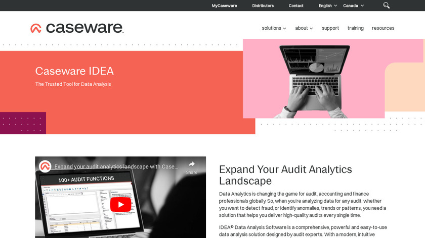 IDEA by CaseWare Landing Page