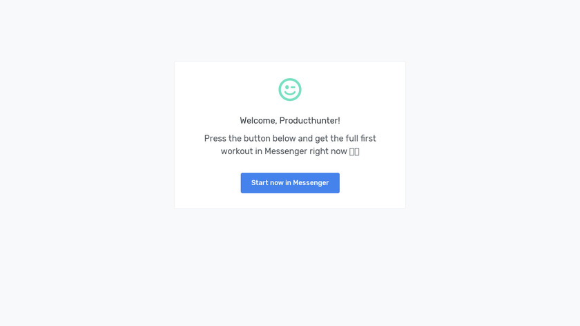 Dance Workouts in Messenger Landing Page