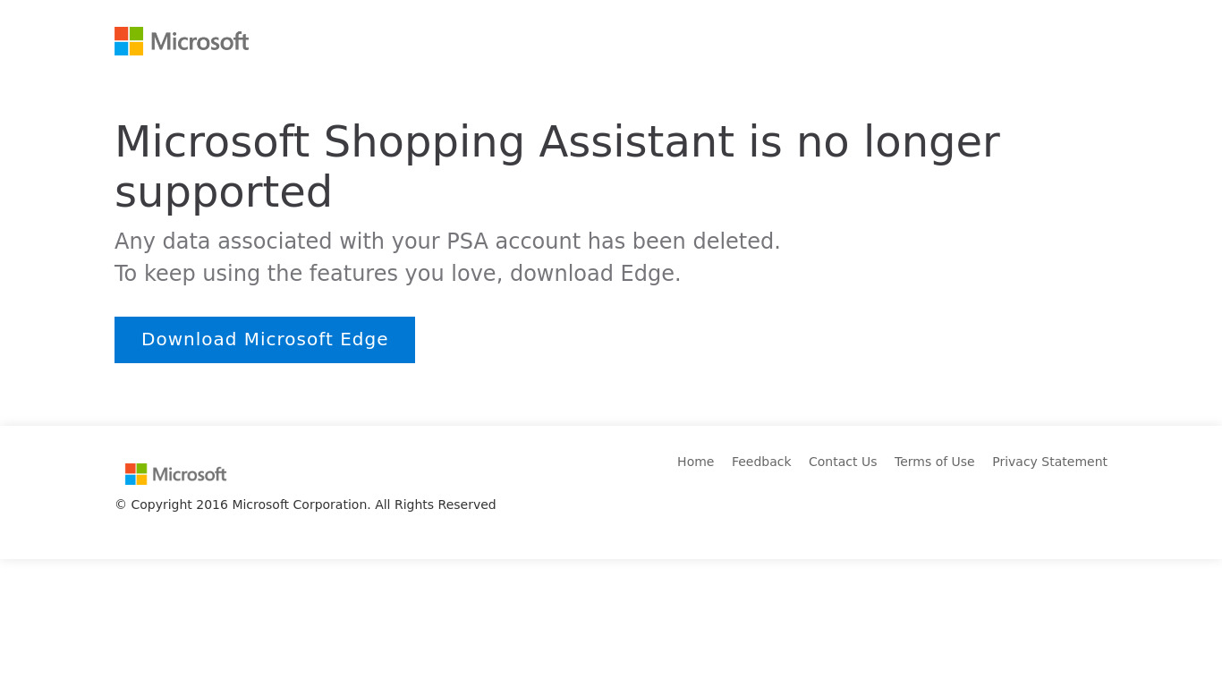 Personal Shopping Assistant Landing page