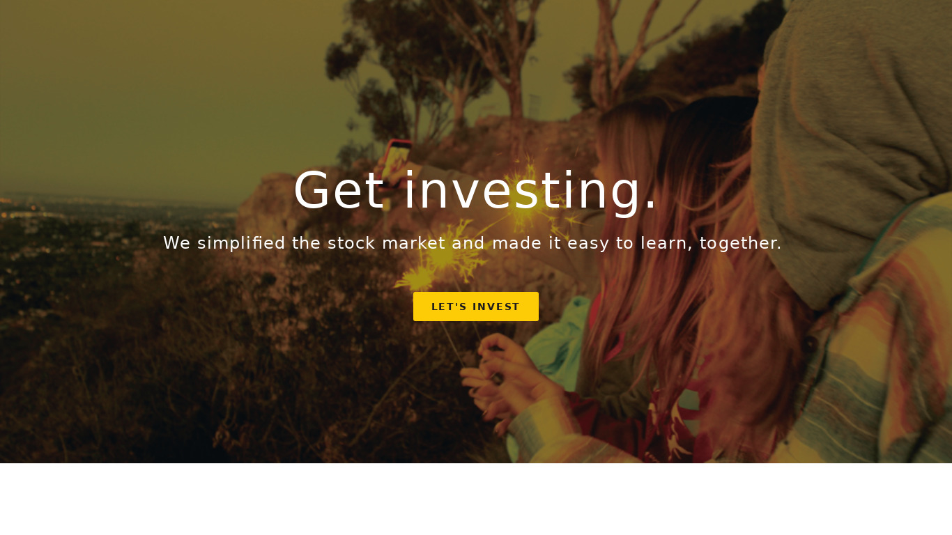 Grain - Invest with Friends Landing page
