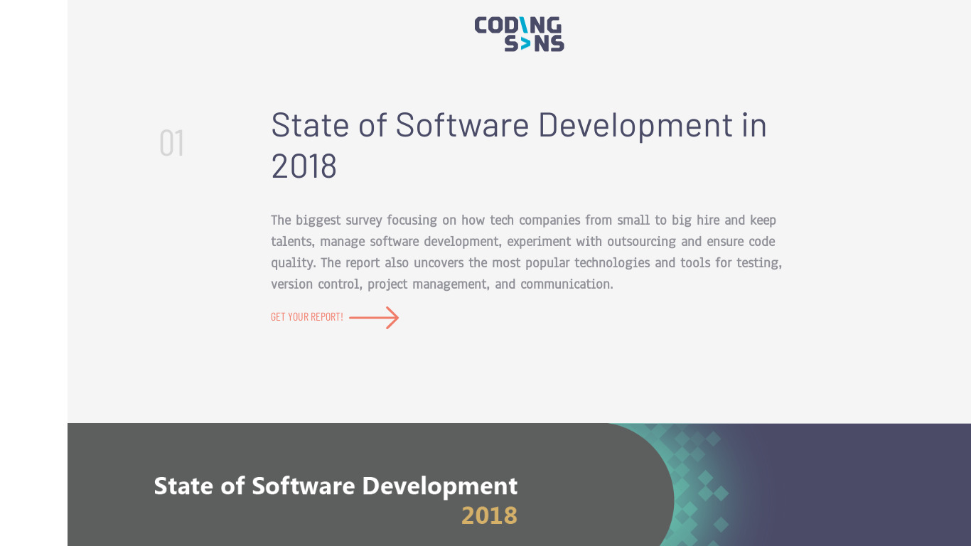 Software Development Trends 2018 Landing page