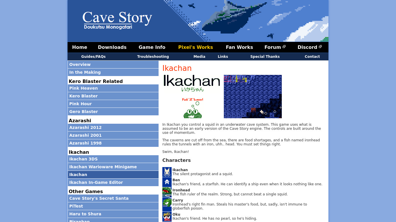 Ikachan Landing page