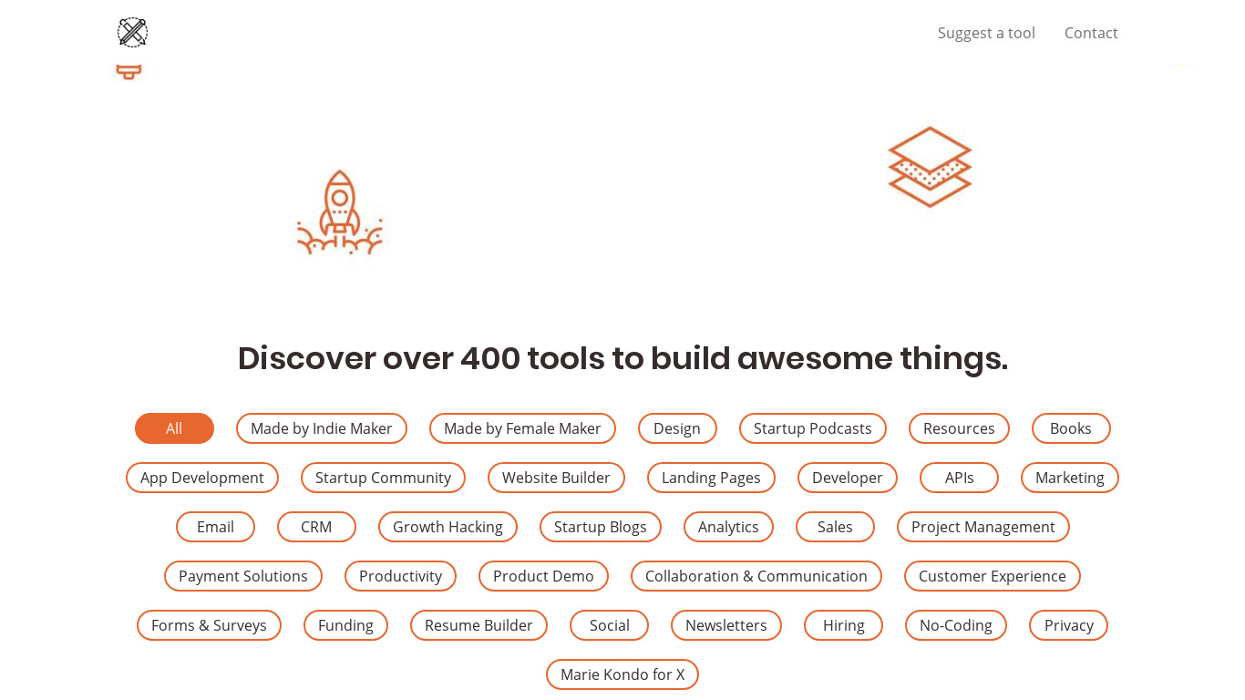 Tools for Makers Landing page