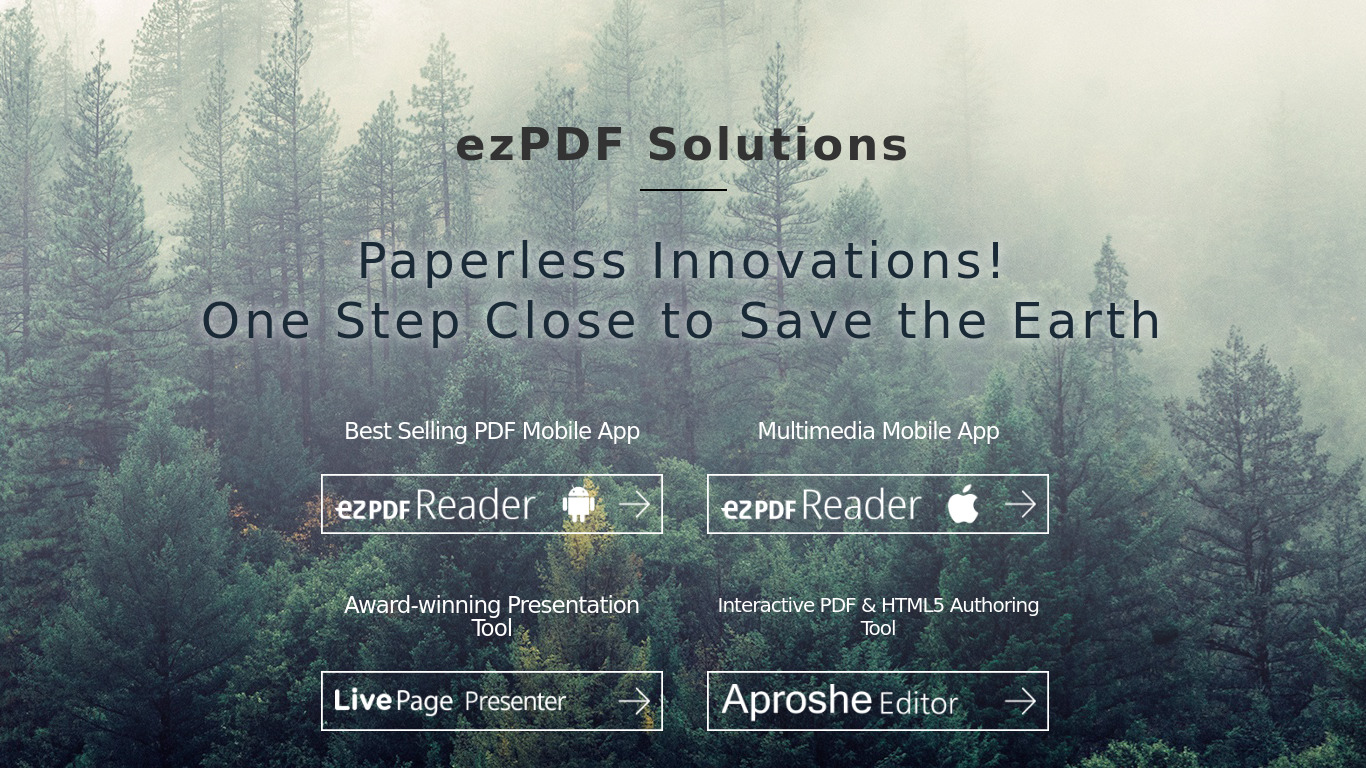 ezPDF Reader Landing page