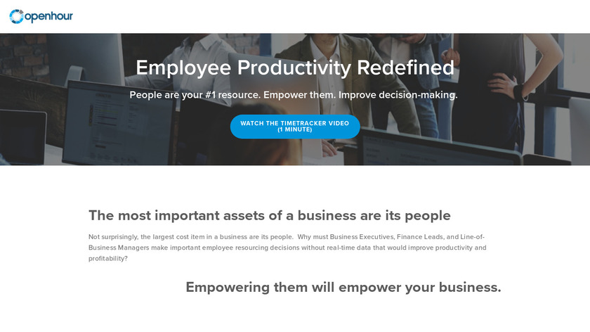 Openhour TimeTracker Landing Page