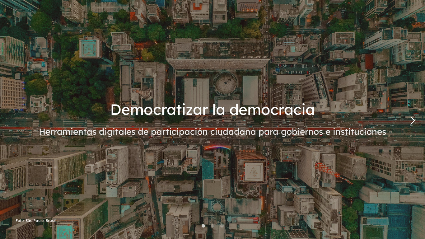 DemocracyOS Landing page