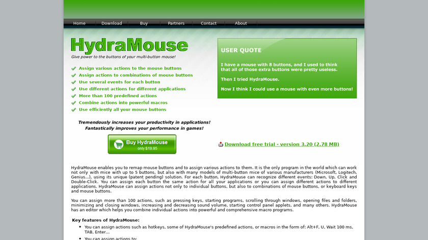 HydraMouse Landing Page