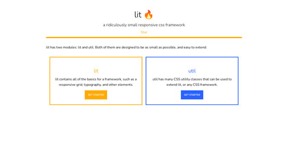 Lit CSS Framework screenshot