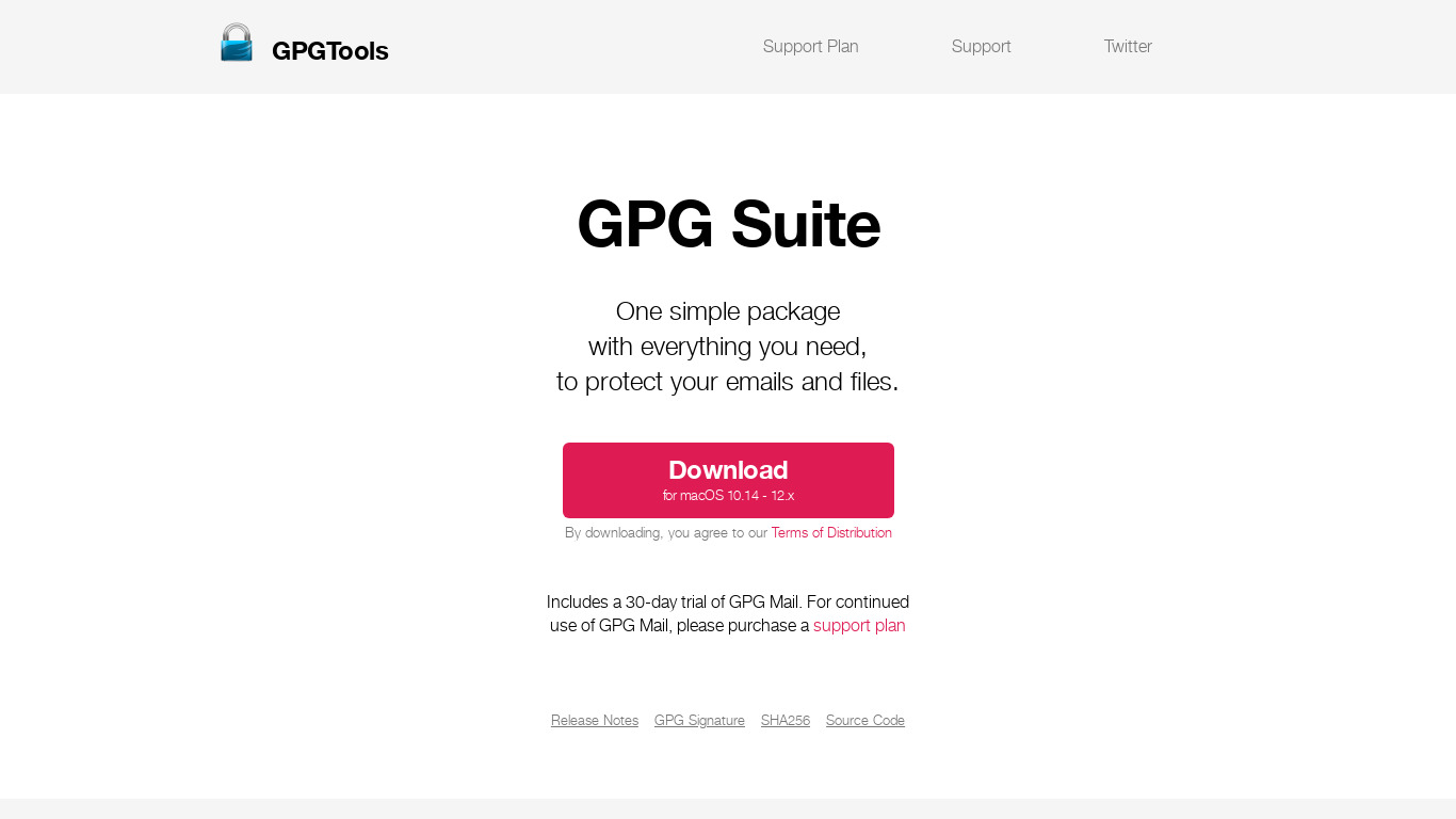 GPGTools Landing page