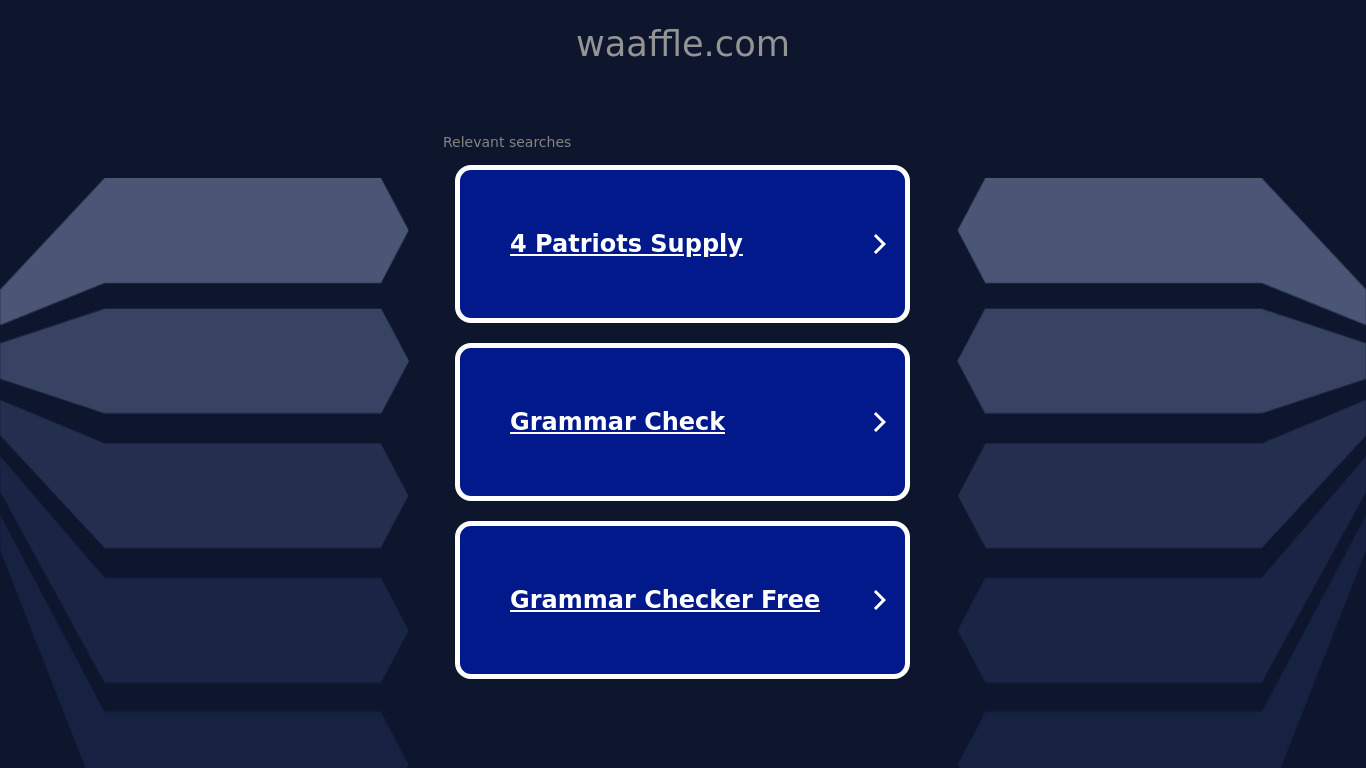 Waaffle Landing page