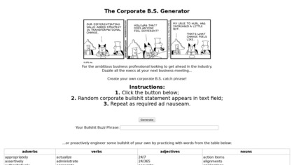 Corporate B.S. Generator image