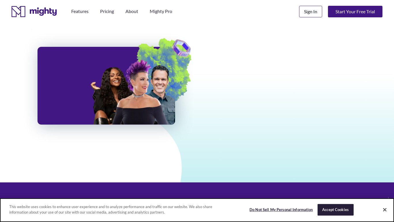 Mightybell Landing page