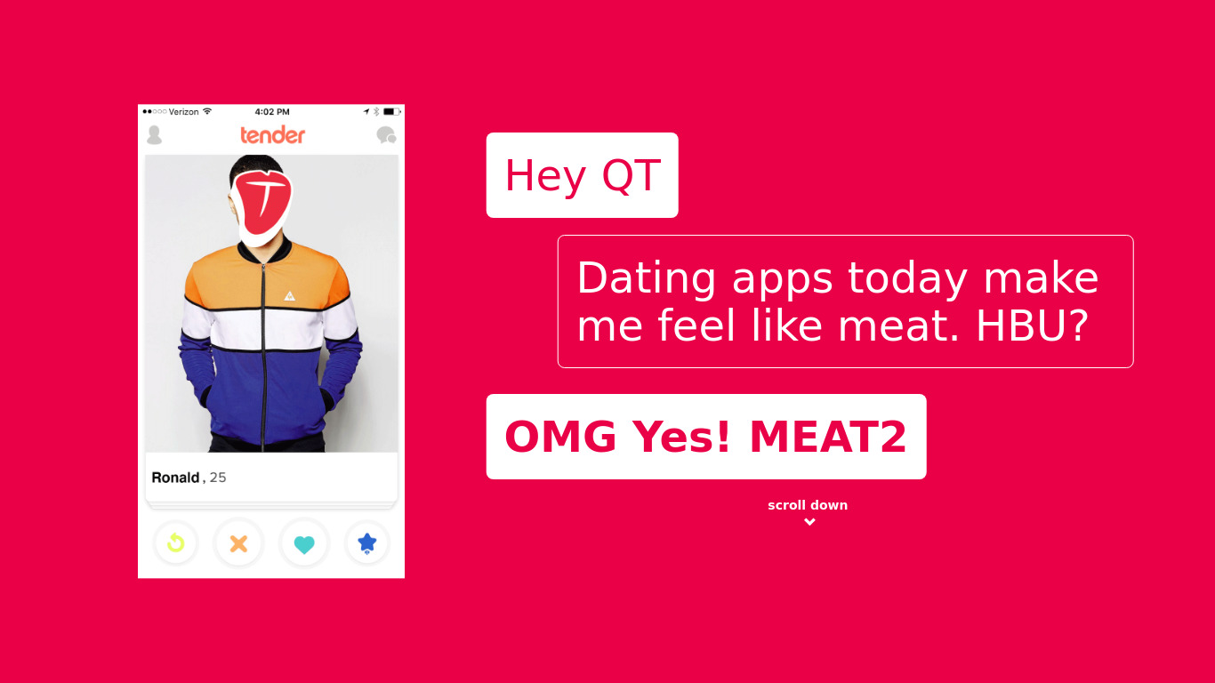 MeatFace Landing page