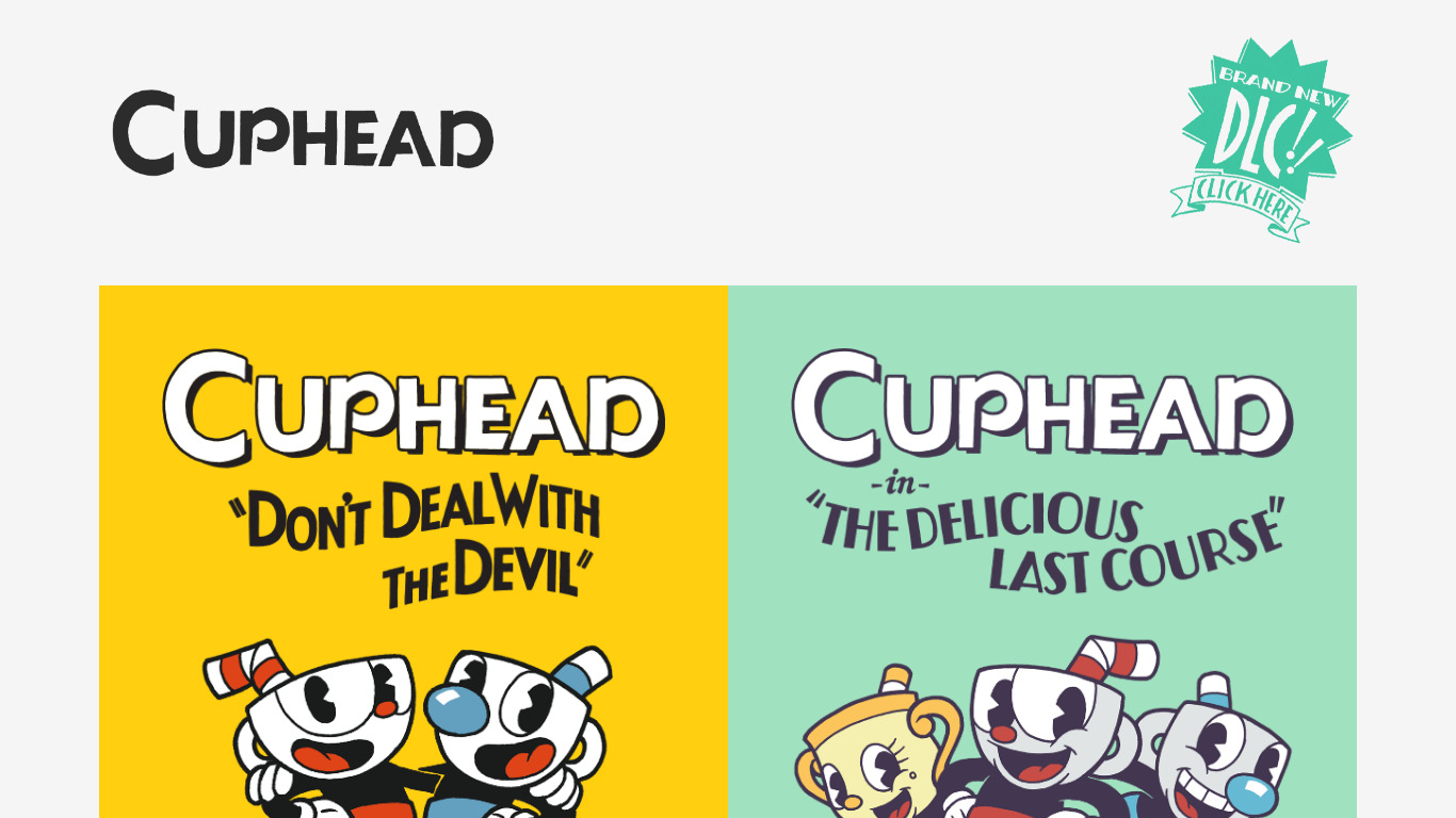 Cuphead Landing page