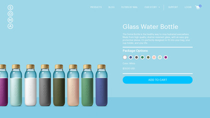 Soma Glass Water Bottle image