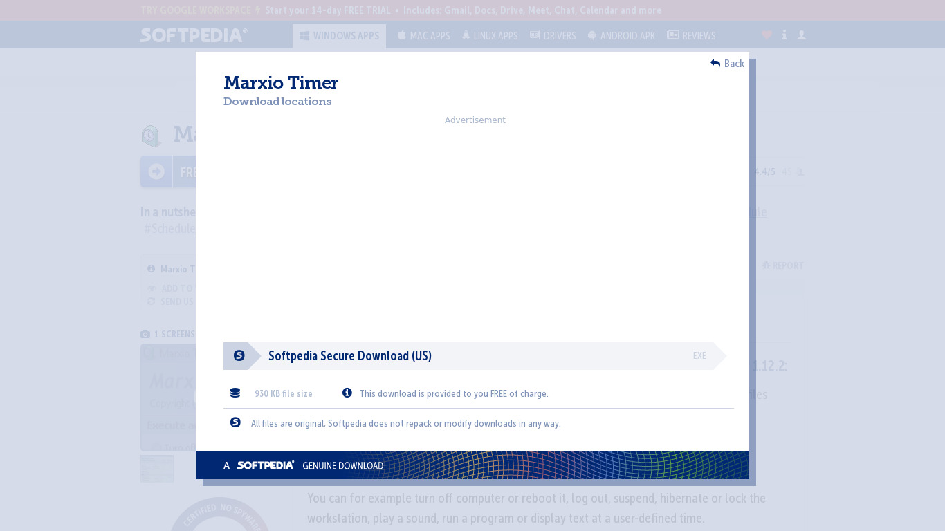 Marxio Timer Landing page