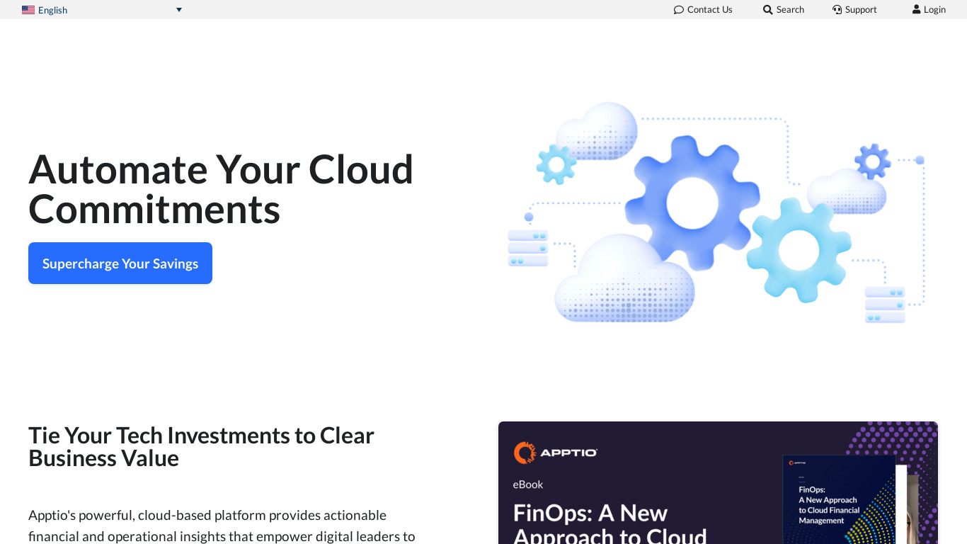 Apptio Landing page