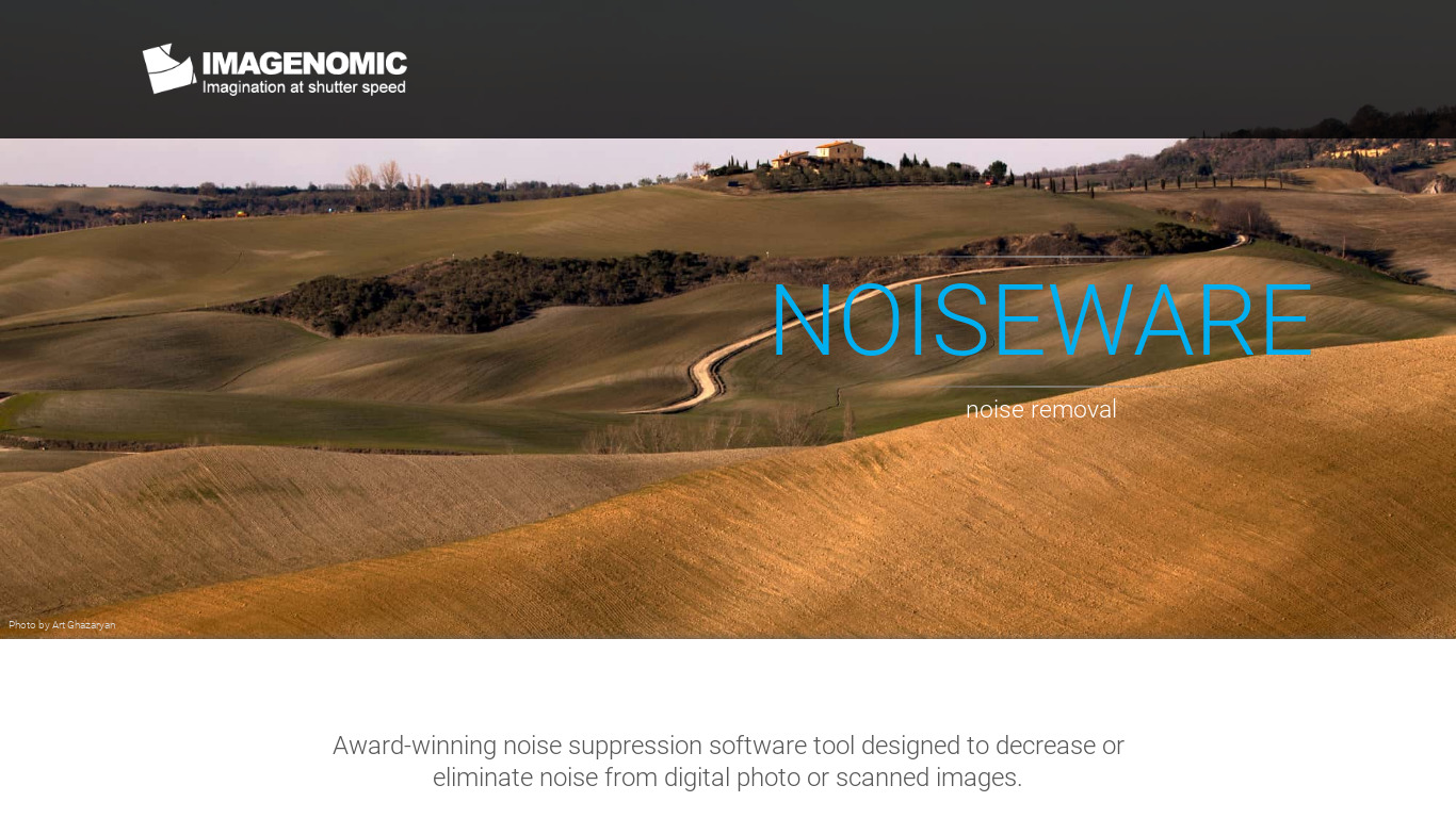 Noiseware Landing page