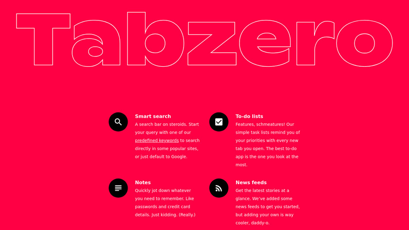 Tabzero.co Landing Page