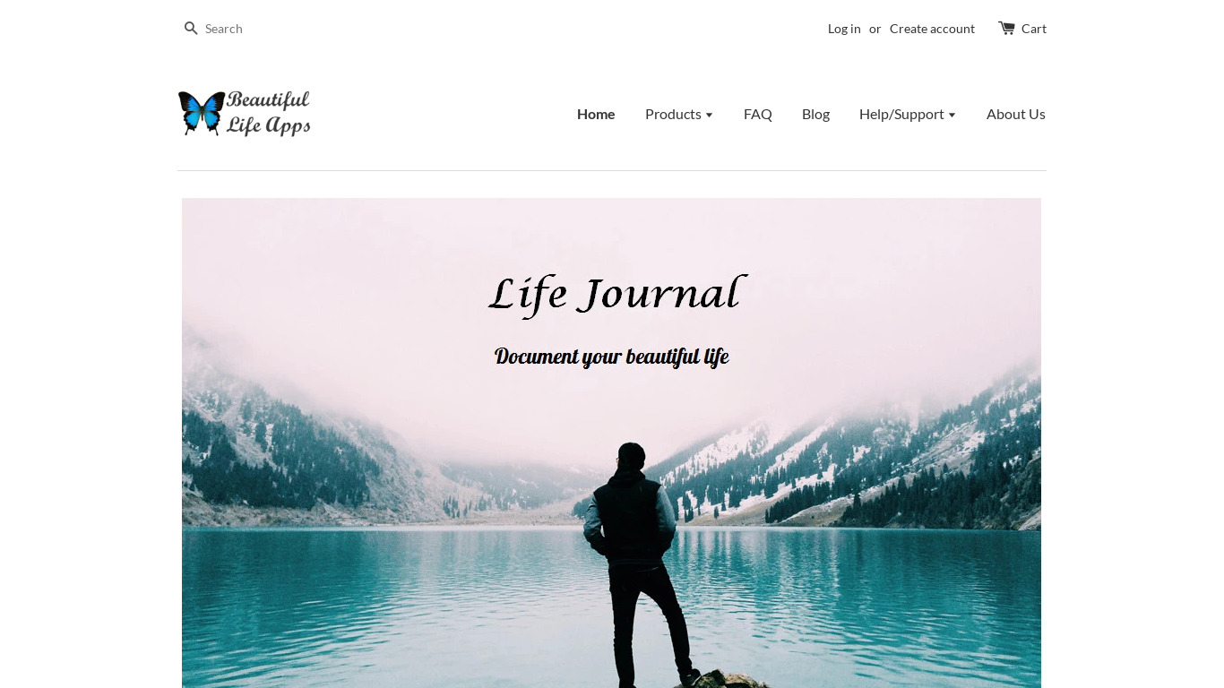 Life Journal Landing page
