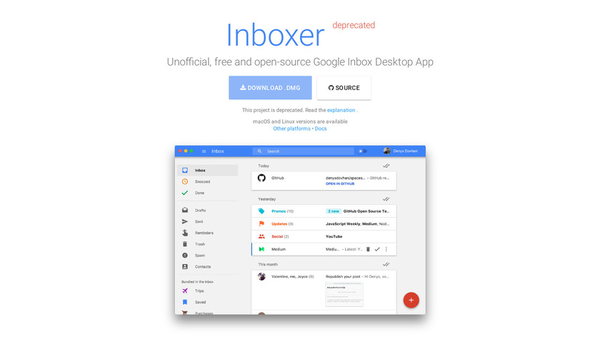Inboxer Landing Page