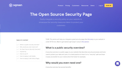 Open Source Security Page image