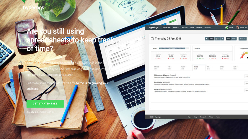 Hyperlogs Landing Page