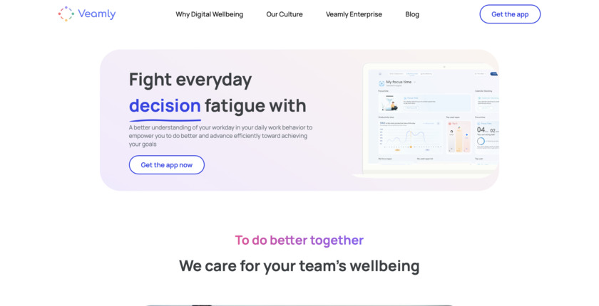 Veamly Landing Page