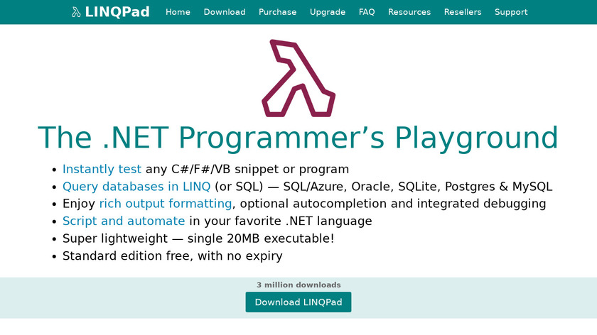 LINQPad Landing Page