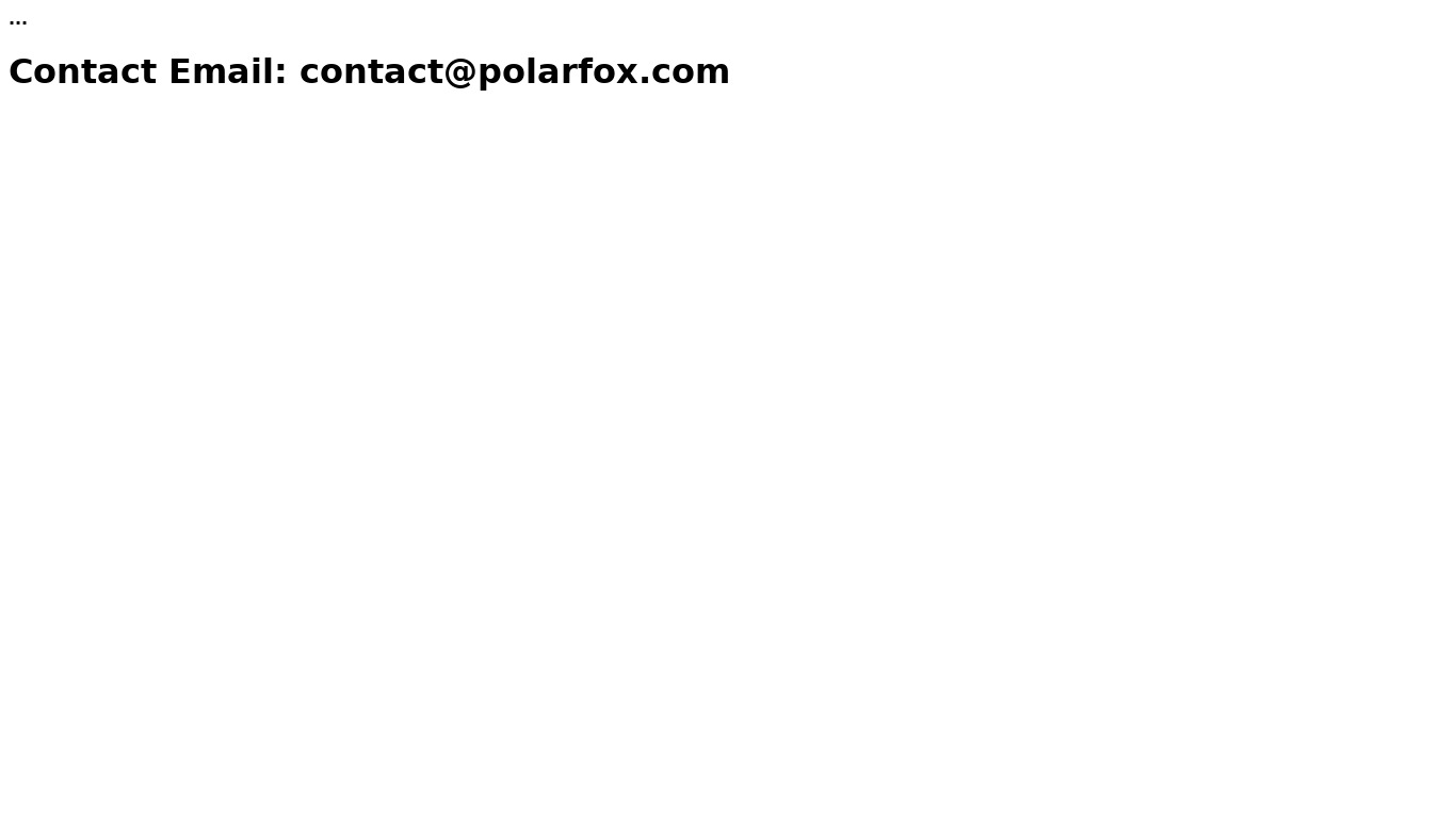 Polarfox Landing page