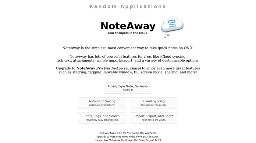 NoteAway Landing Page