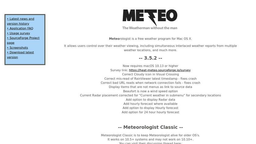 Meteo Landing Page