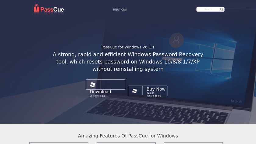 PassCue for Windows Landing Page