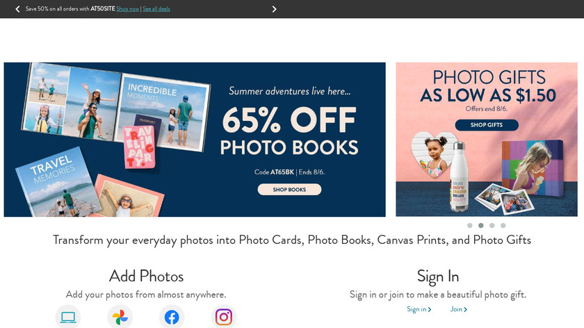 snapfish Landing Page