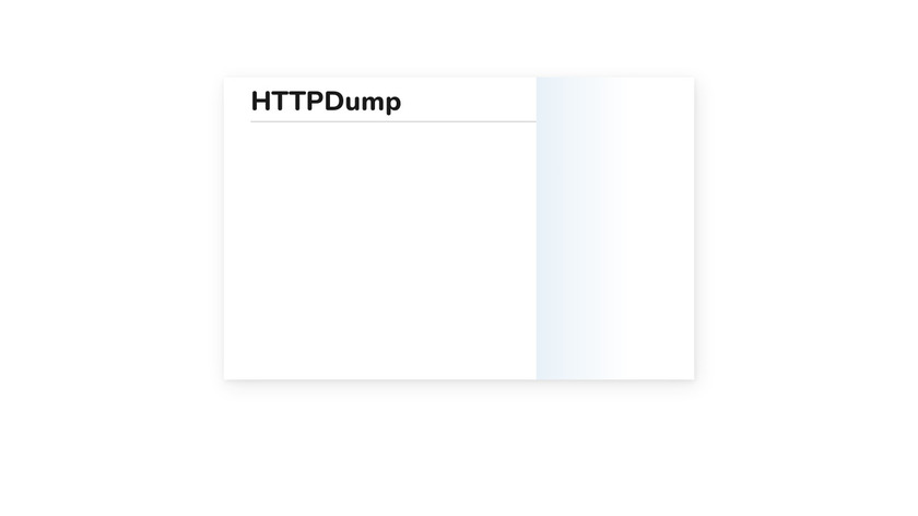 HTTPDump Landing Page