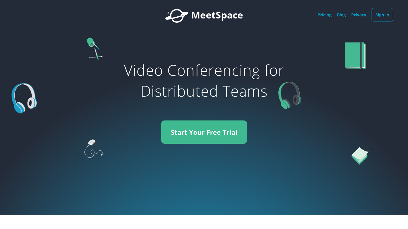 MeetSpace Landing page