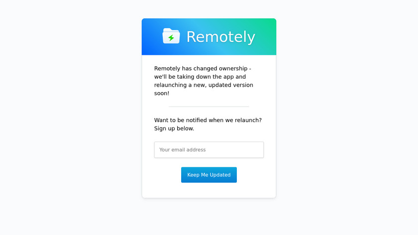 Remotely App Landing Page