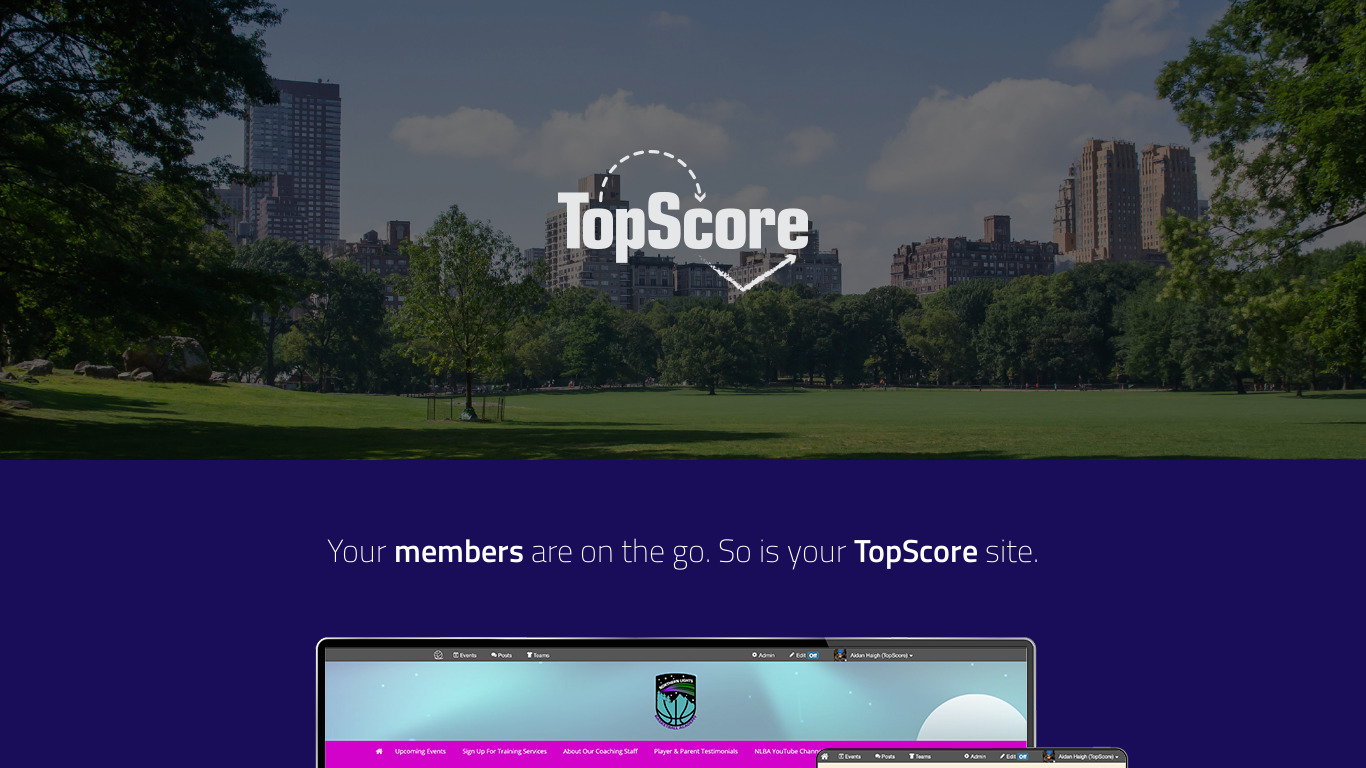TopScore Landing page
