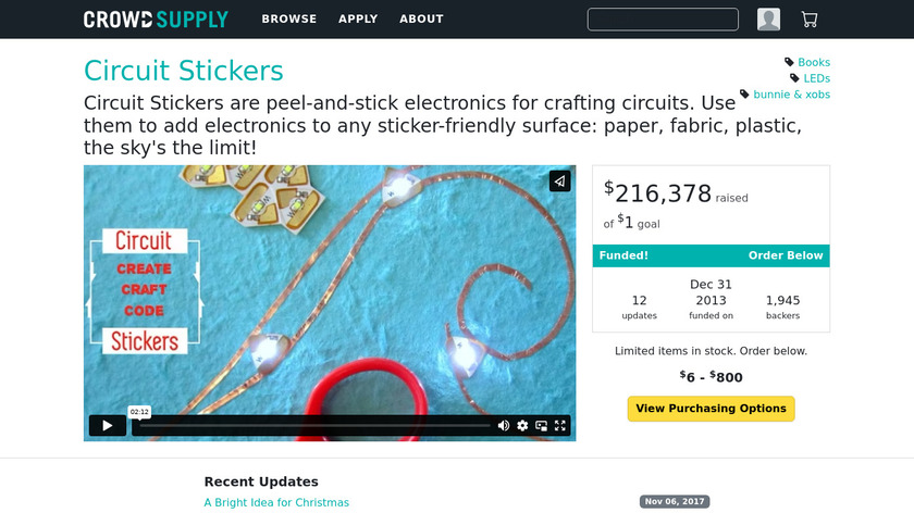 Circuit Stickers Landing Page