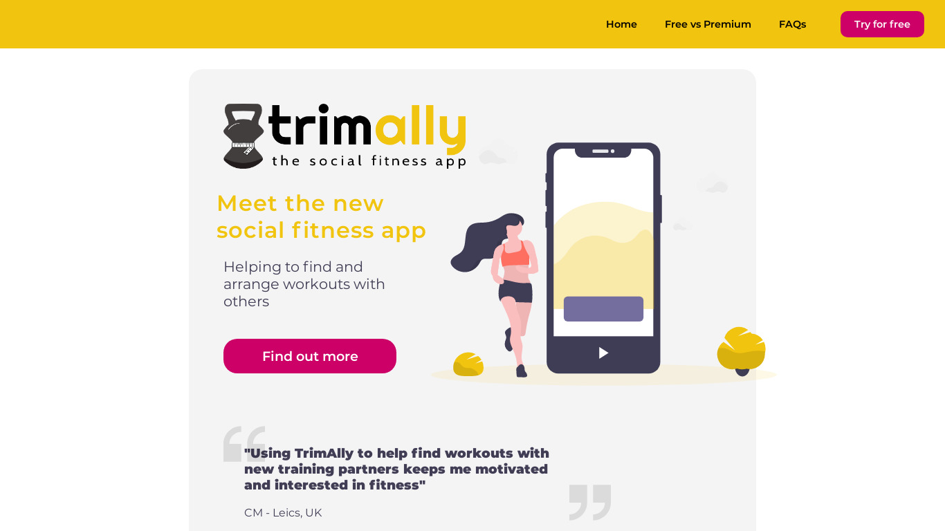 TrimAlly Landing page