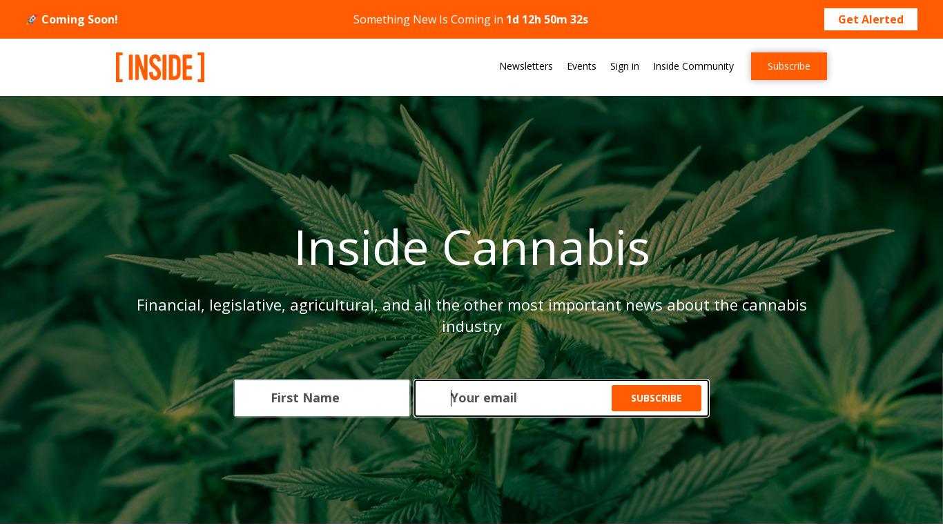 Inside Marijuana Landing page
