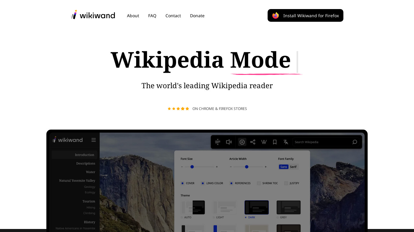 Wikiwand Landing page