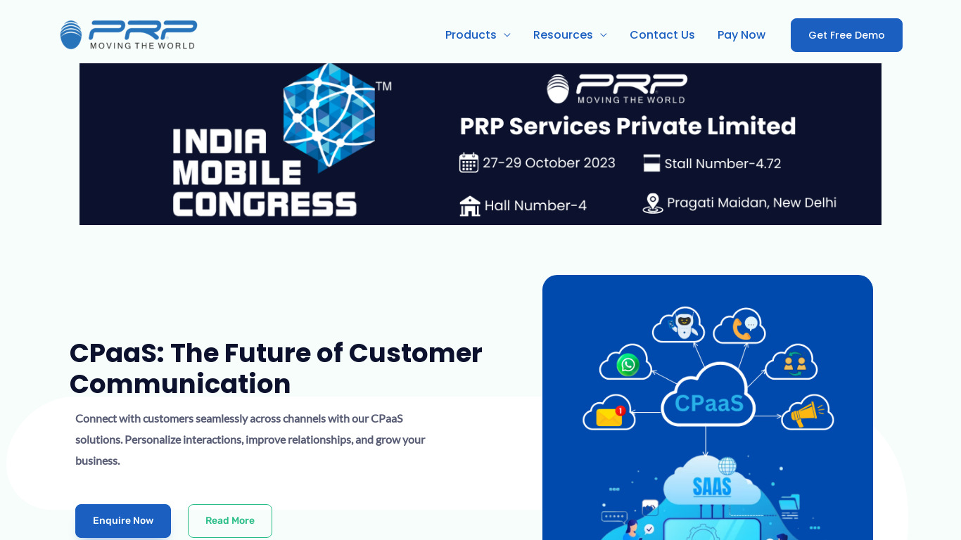 PRP Services Landing page