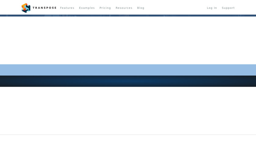 Gotranspose.com Landing Page
