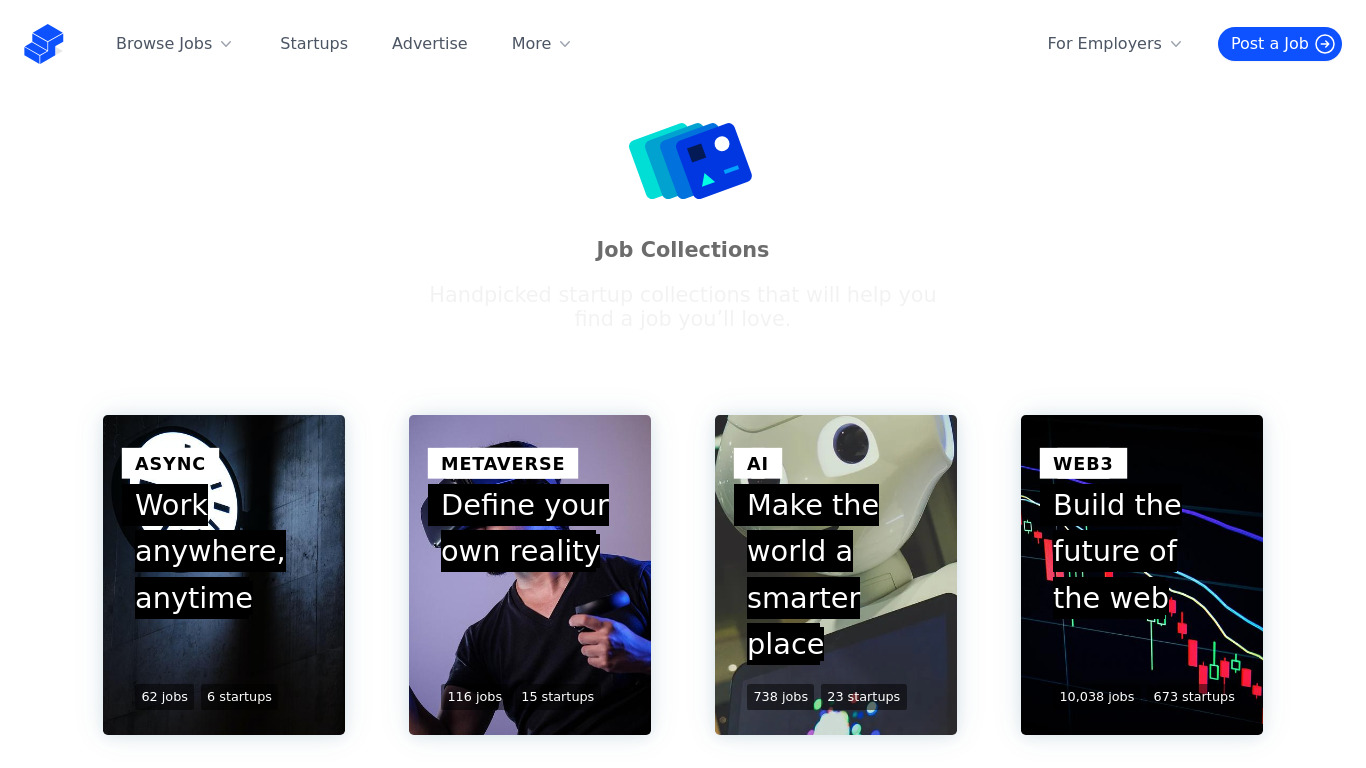 Job Collections by BetaList Landing page