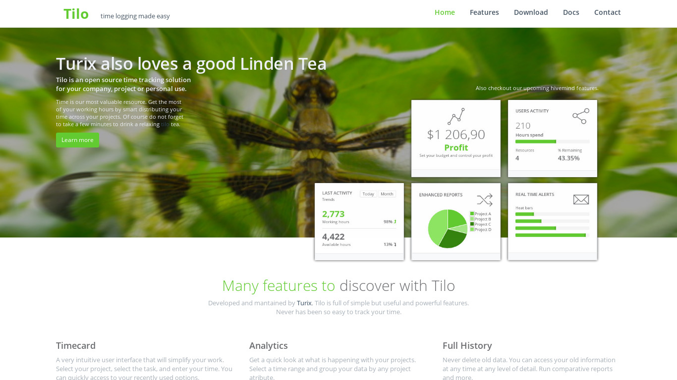 Tilo Landing page