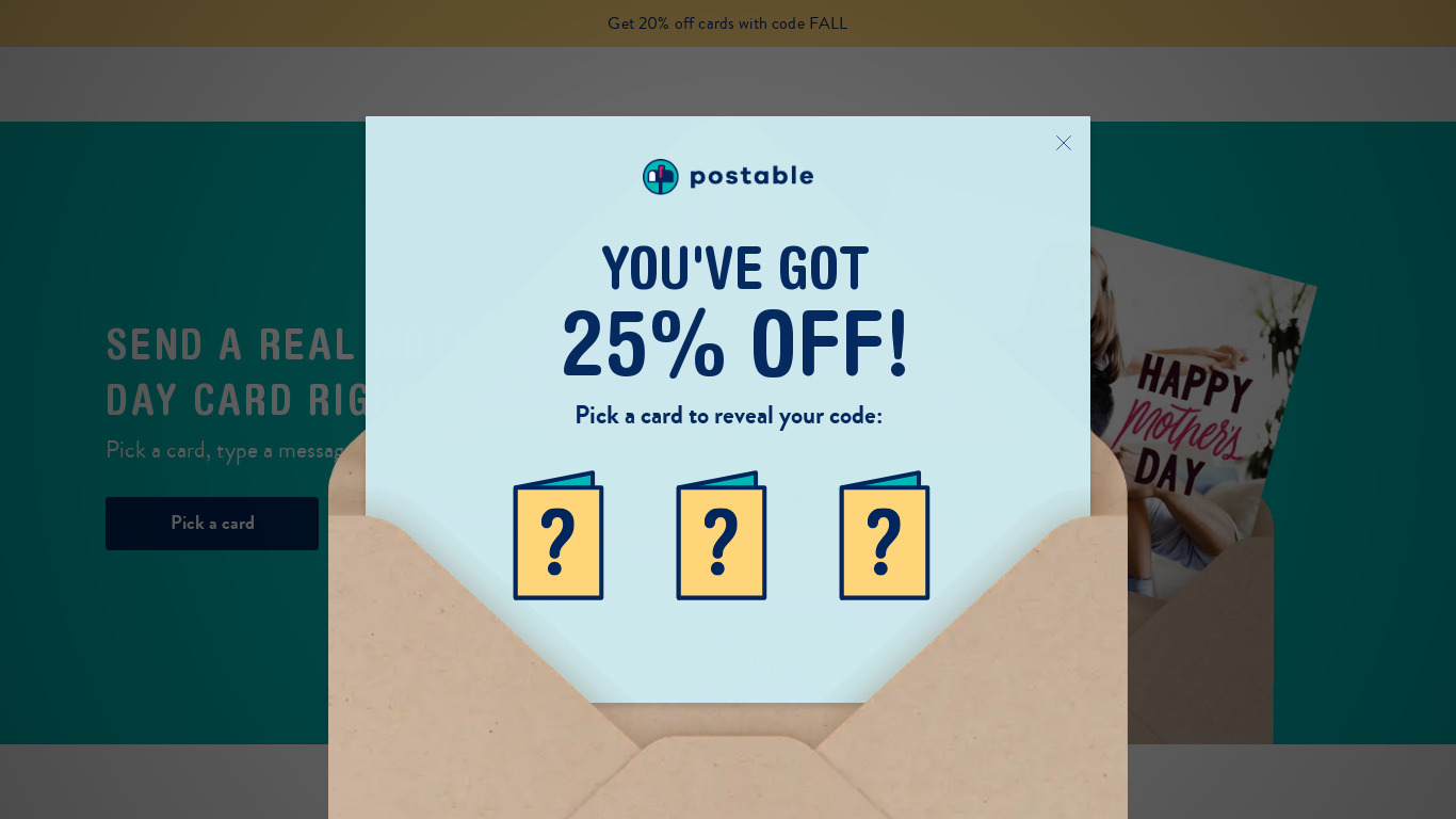 Postable Mother’s Day Cards Landing page