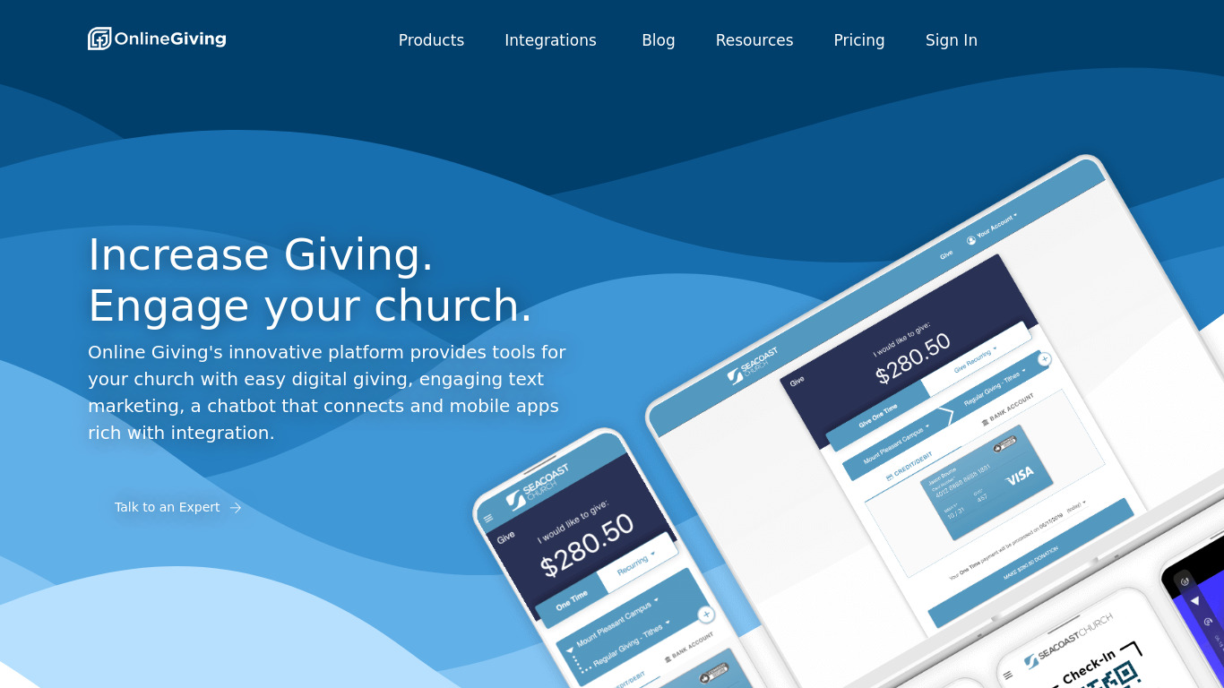 Online Giving Landing page